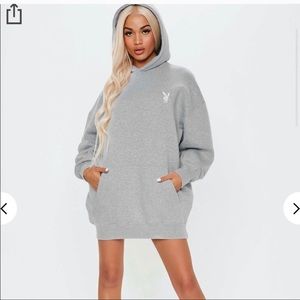 MISSGUIDED x Playboy Oversized Hoodie Dress